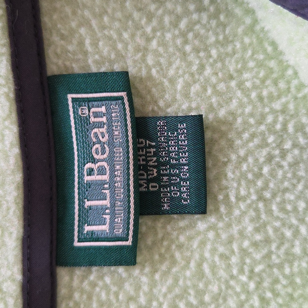 L.L. Lime Green Bean Fleece Jacket Size M - Picture 2 of 6